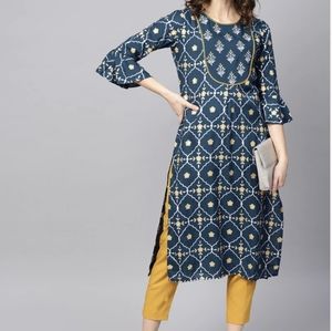 Blue indian kurti/tunic top - NWT